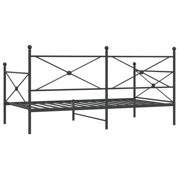 vidaXL Dagseng uten madrass svart 107x203 cm stål