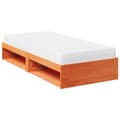Miniatyrbillede 6 af 11: vidaXL daybed med madras 100x200 cm massivt fyr gyldenbrun