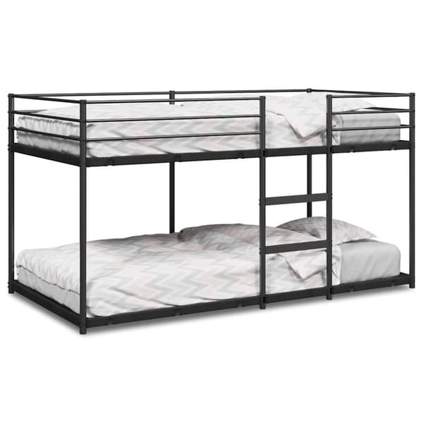 vidaXL Kerrossänky ilman patjaa musta 90x200 cm teräs