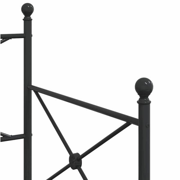 vidaXL -vuodesohva vyörykkeellä ilman patjaa Musta 90x200 cm Teräs