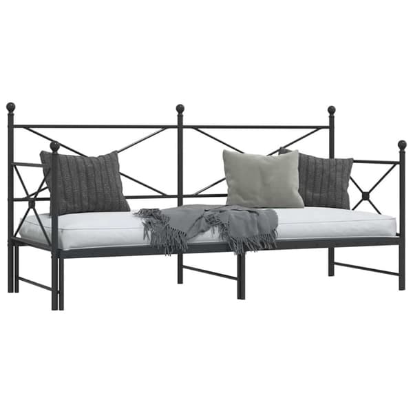 vidaXL -sohvasänky ilman patjaa Musta 90x190 cm Teräs