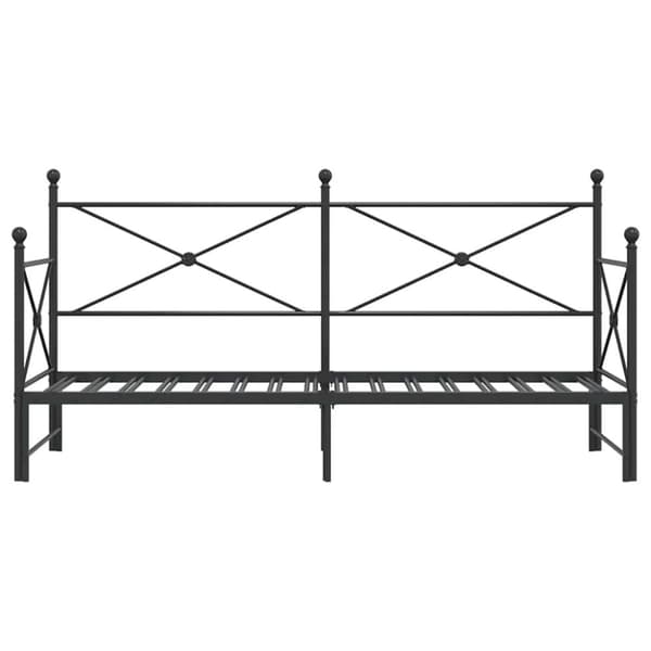 vidaXL -sohvasänky ilman patjaa Musta 90x190 cm Teräs