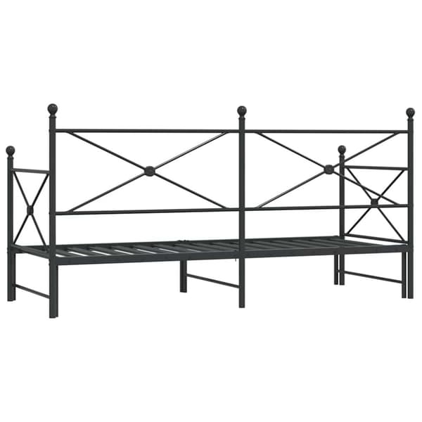 vidaXL -sohvasänky ilman patjaa Musta 90x190 cm Teräs