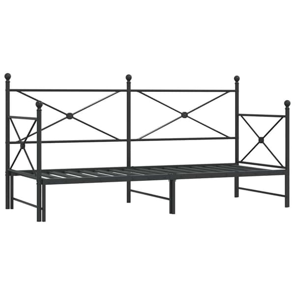 vidaXL -sohvasänky ilman patjaa Musta 90x190 cm Teräs