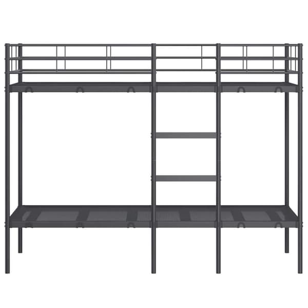 vidaXL Kerrossänky ilman patjaa musta 75x190 cm teräs
