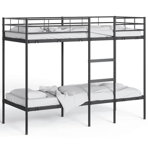 vidaXL køjeseng uden madras 80x200 cm stål sort