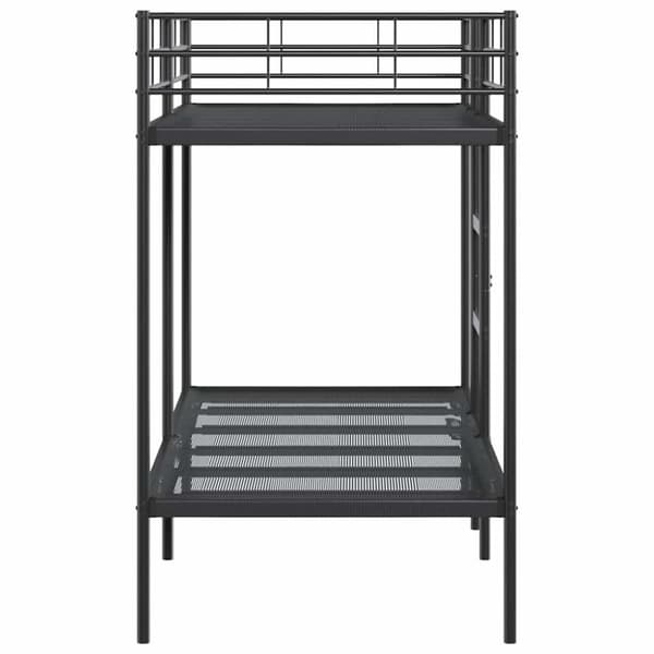 vidaXL Køyeseng uten madrass svart 90x190 cm stål