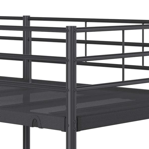 vidaXL Køyeseng uten madrass svart 90x190 cm stål