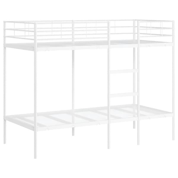 vidaXL køjeseng uden madras 90x190 cm stål hvid