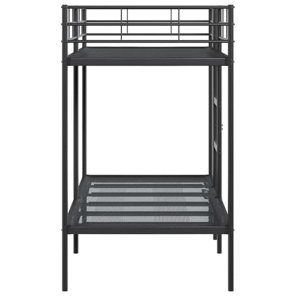 vidaXL Køyeseng uten madrass svart 90x200 cm stål