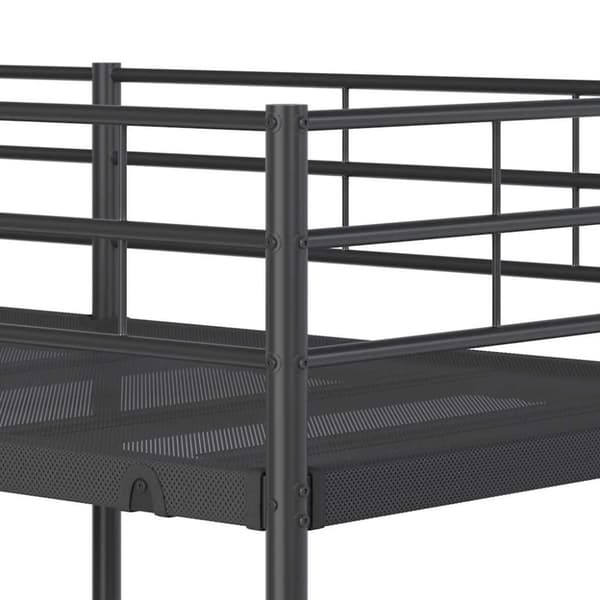 vidaXL Køyeseng uten madrass svart 90x200 cm stål