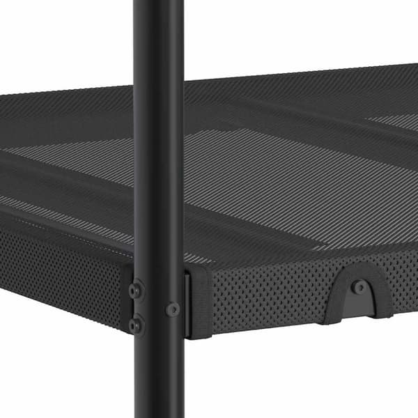 vidaXL Køyeseng uten madrass svart 90x200 cm stål