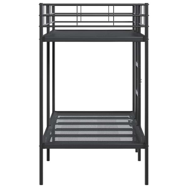 vidaXL Køyeseng uten madrass svart 100x190 cm stål