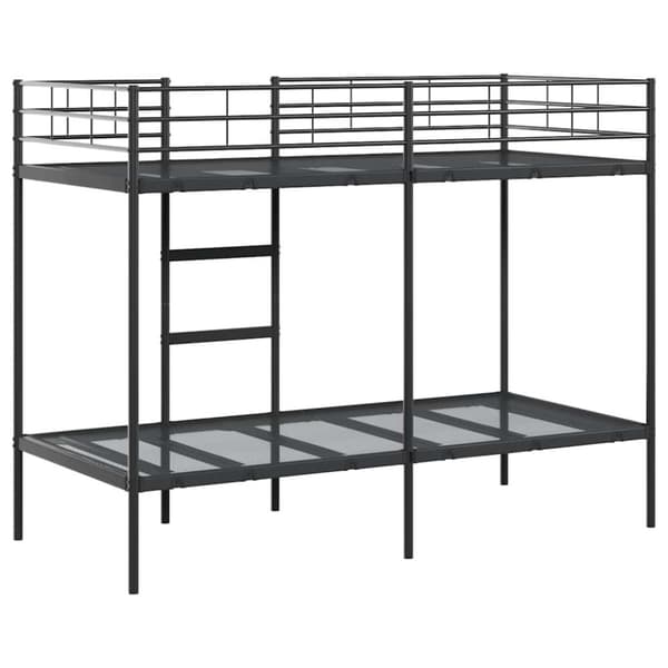 vidaXL Køyeseng uten madrass svart 100x190 cm stål