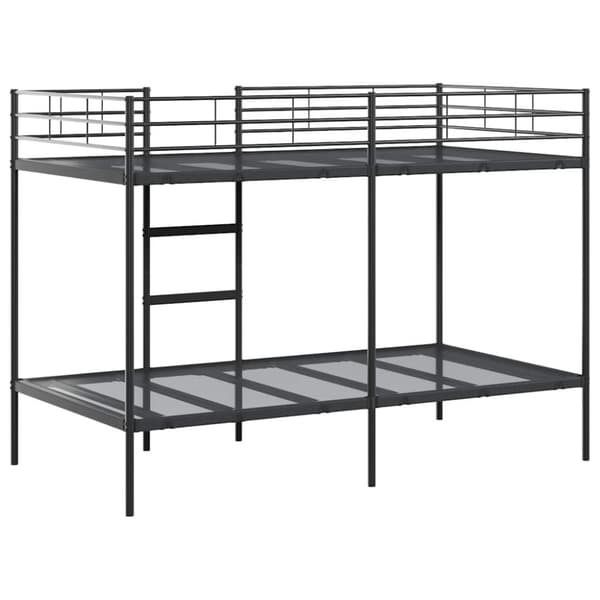 vidaXL Våningssäng utan madrass svart 100x200 cm stål
