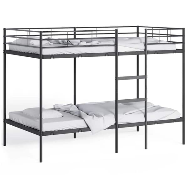 vidaXL Køyeseng uten madrass svart 107x203 cm stål