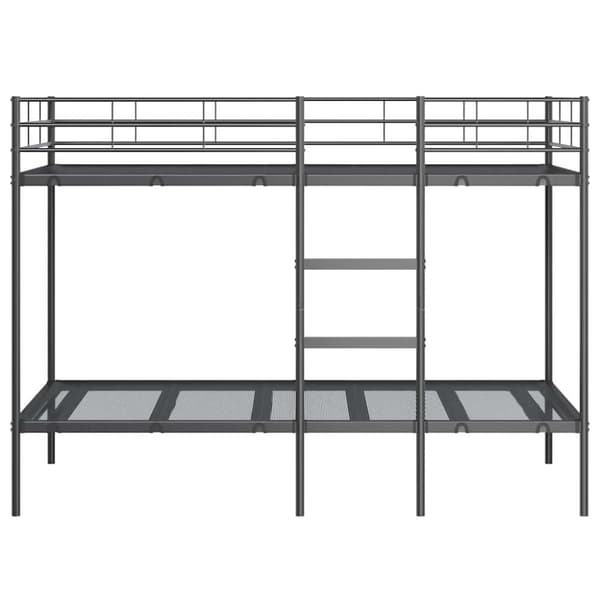vidaXL Køyeseng uten madrass svart 107x203 cm stål