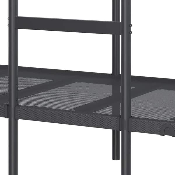 vidaXL Køyeseng uten madrass svart 107x203 cm stål