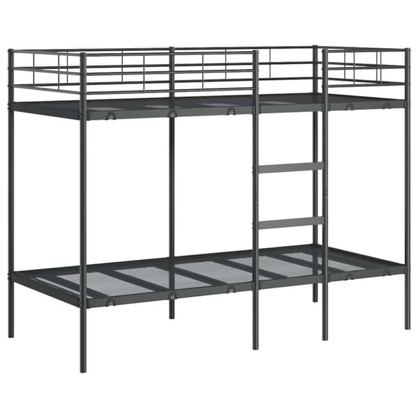 vidaXL Kerrossänky ilman patjaa musta 90x200 cm teräs