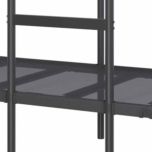 vidaXL Kerrossänky ilman patjaa musta 90x200 cm teräs