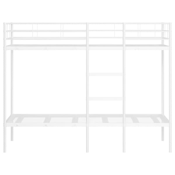 vidaXL Kerrossänky ilman patjaa valkoinen 75x190 cm teräs