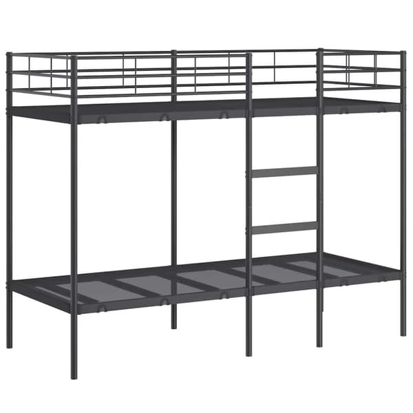 vidaXL Køyeseng uten madrass svart 80x200 cm stål