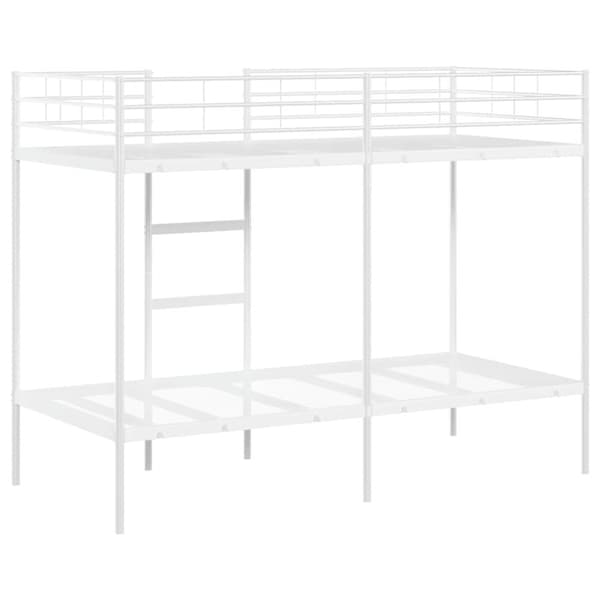 vidaXL Våningssäng utan madrass vit 90x190 cm stål