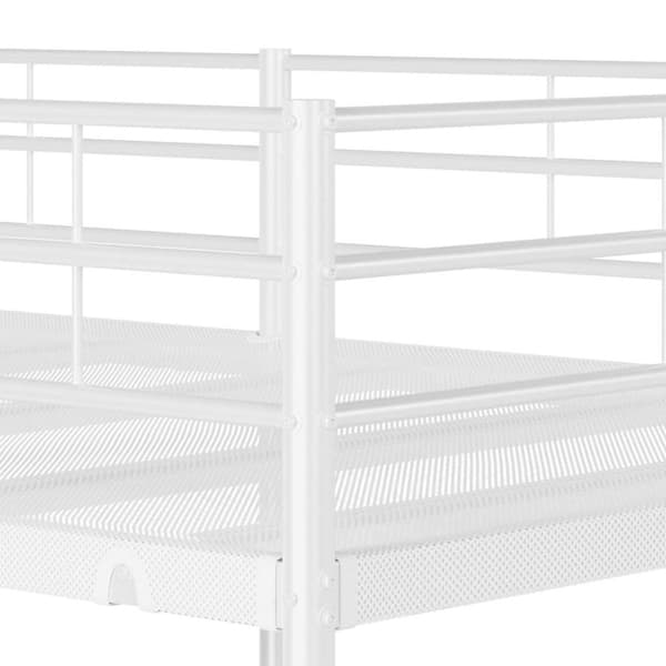 vidaXL Våningssäng utan madrass vit 90x190 cm stål