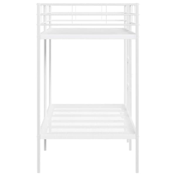 vidaXL Våningssäng utan madrass vit 90x200 cm stål