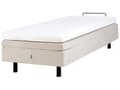 Miniatyrbillede 9 af 11: Elevationsseng Lys Beige Polyester 80 x 200 cm Elektrisk Enkeltmandsseng Justerbar Seng med Fjernbetjening Sengeramme uden Gavl