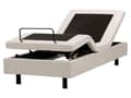 Miniatyrbillede 1 af 11: Elevationsseng Lys Beige Polyester 80 x 200 cm Elektrisk Enkeltmandsseng Justerbar Seng med Fjernbetjening Sengeramme uden Gavl