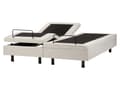 Miniatyrbillede 1 af 11: Elevationsseng Beige Polyester 160 x 200 cm Elektrisk Dobbelt Justerbar Seng med Fjernbetjening Sengeramme uden Gavl To Mands