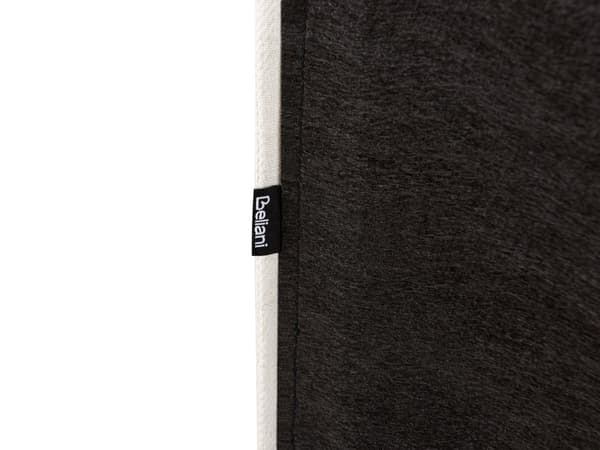Seng Off-White Stoff 160 x 200 cm Lamellbunn Sengegavl Moderne design Dobbeltseng Soverom