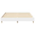Miniatyrbilde 6 av 11: vidaXL Sengeramme uten madrass hvit 140x200 cm konstruert tre