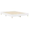 Miniatyrbilde 8 av 11: vidaXL Sengeramme uten madrass hvit 140x200 cm konstruert tre