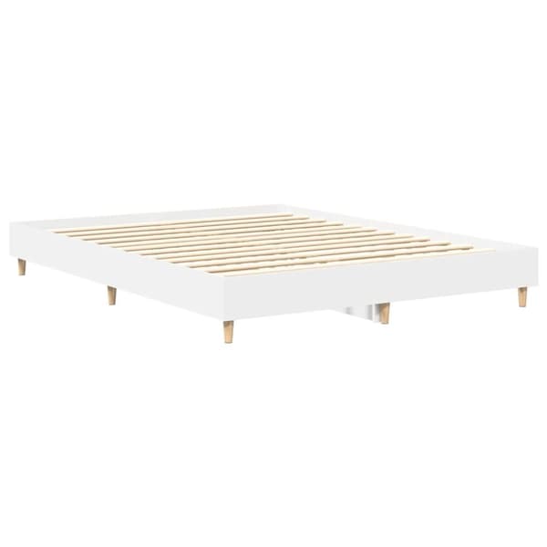 vidaXL Sengeramme uten madrass hvit 140x200 cm konstruert tre
