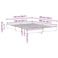 Miniatyrbilde 11 av 11: vidaXL Sengeramme uten madrass hvit 140x200 cm konstruert tre