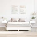 Miniatyrbilde 2 av 11: vidaXL Sengeramme uten madrass hvit 140x200 cm konstruert tre