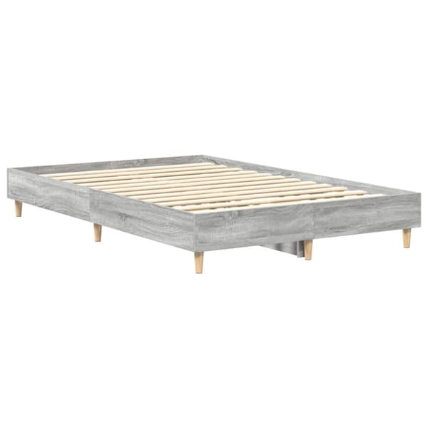 vidaXL Sengeramme uten madrass grå sonoma 120x200 cm konstruert tre