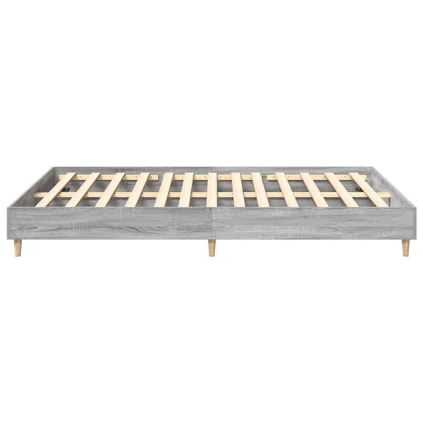 vidaXL Sengeramme uten madrass grå sonoma 140x200 cm konstruert tre