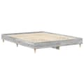 Miniatyrbilde 8 av 11: vidaXL Sengeramme uten madrass grå sonoma 140x200 cm konstruert tre