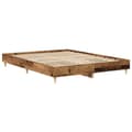 Miniatyrbilde 5 av 11: vidaXL Sengeramme uten madrass gammelt tre 150x200 cm konstruert tre
