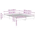 Miniatyrbilde 11 av 11: vidaXL Sengeramme uten madrass gammelt tre 150x200 cm konstruert tre
