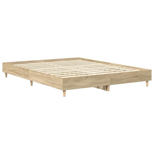 vidaXL Sengeramme uten madrass sonoma eik 140x200 cm konstruert tre