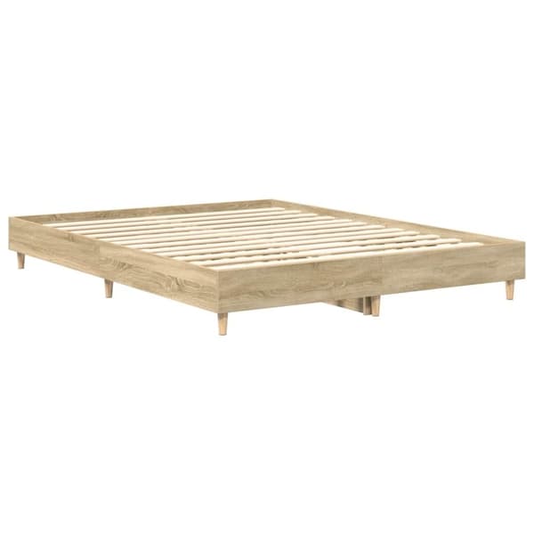 vidaXL Sengeramme uten madrass sonoma eik 140x200 cm konstruert tre