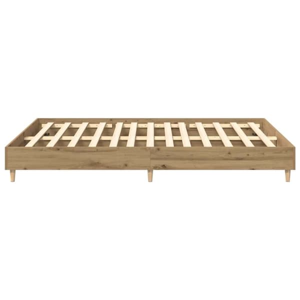 vidaXL Sengeramme uten madrass artisan eik 140x200 cm konstruert tre