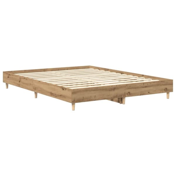 vidaXL Sengeramme uten madrass artisan eik 140x200 cm konstruert tre