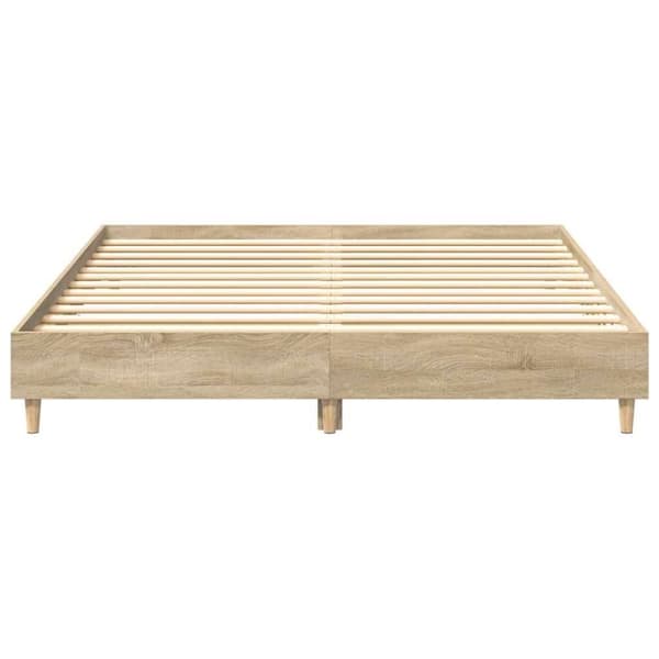 vidaXL Sengeramme uten madrass sonoma eik 150x200 cm konstruert tre