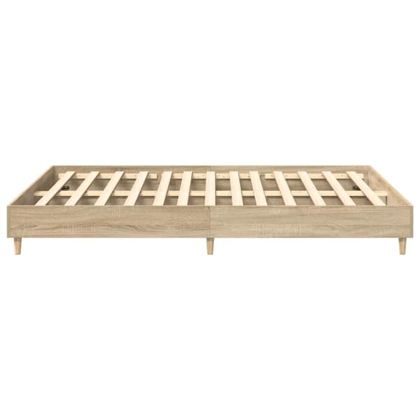vidaXL Sengeramme uten madrass sonoma eik 150x200 cm konstruert tre