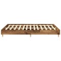 Miniatyrbilde 7 av 11: vidaXL Sengeramme uten madrass gammelt tre 140x200 cm konstruert tre
